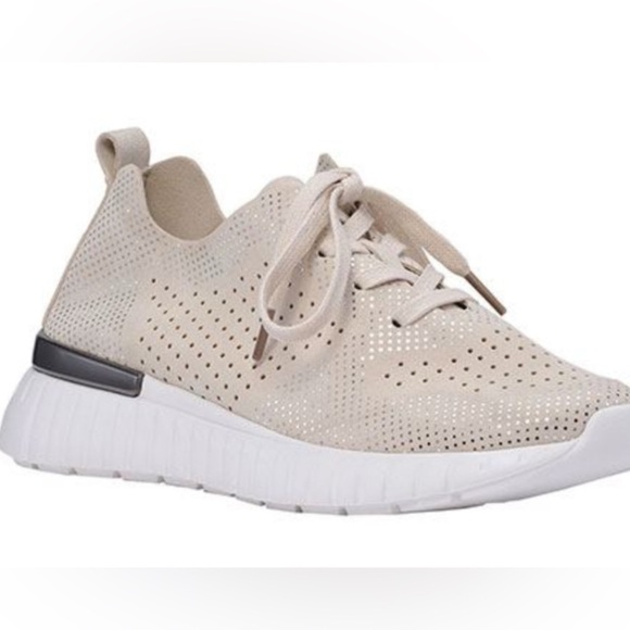 Ilse Jacobsen Shoes - Ilse Jacobsen Cream Sneakers Breathable Knit Design